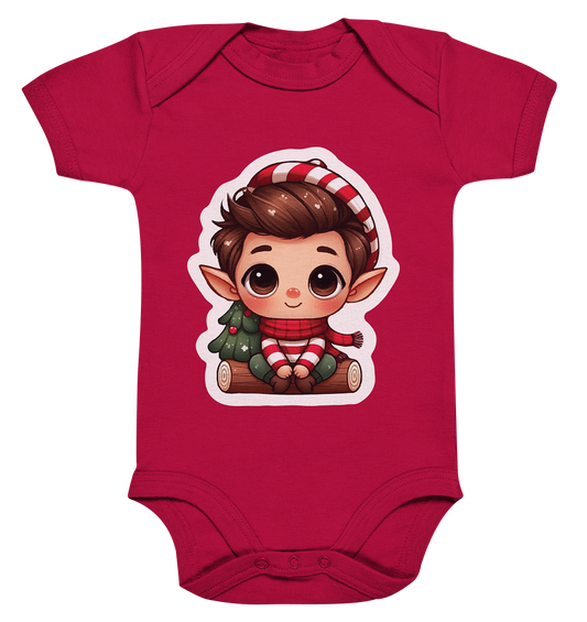 Christmax baby elf - Organic Baby Bodysuit